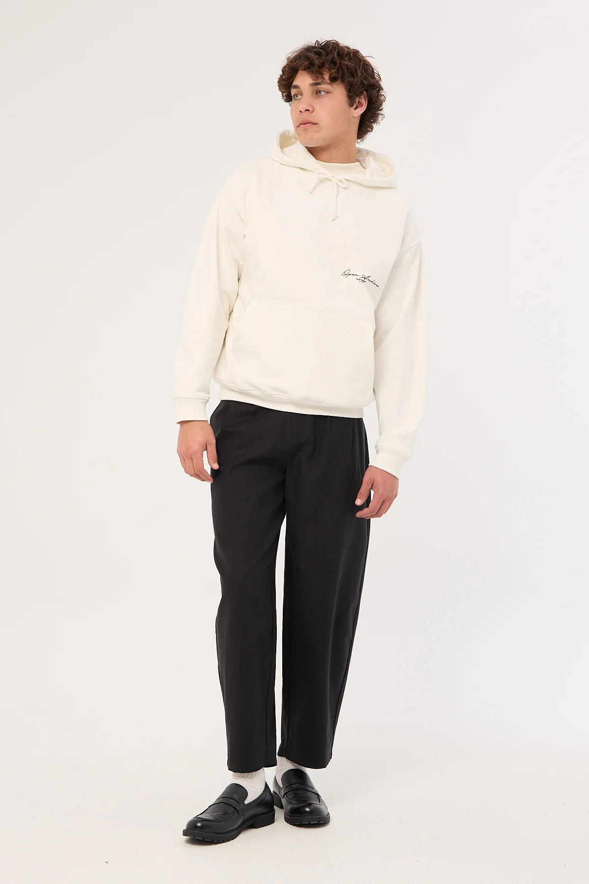 Open Archive Signature Boxy Hoodie Off White - Image 2
