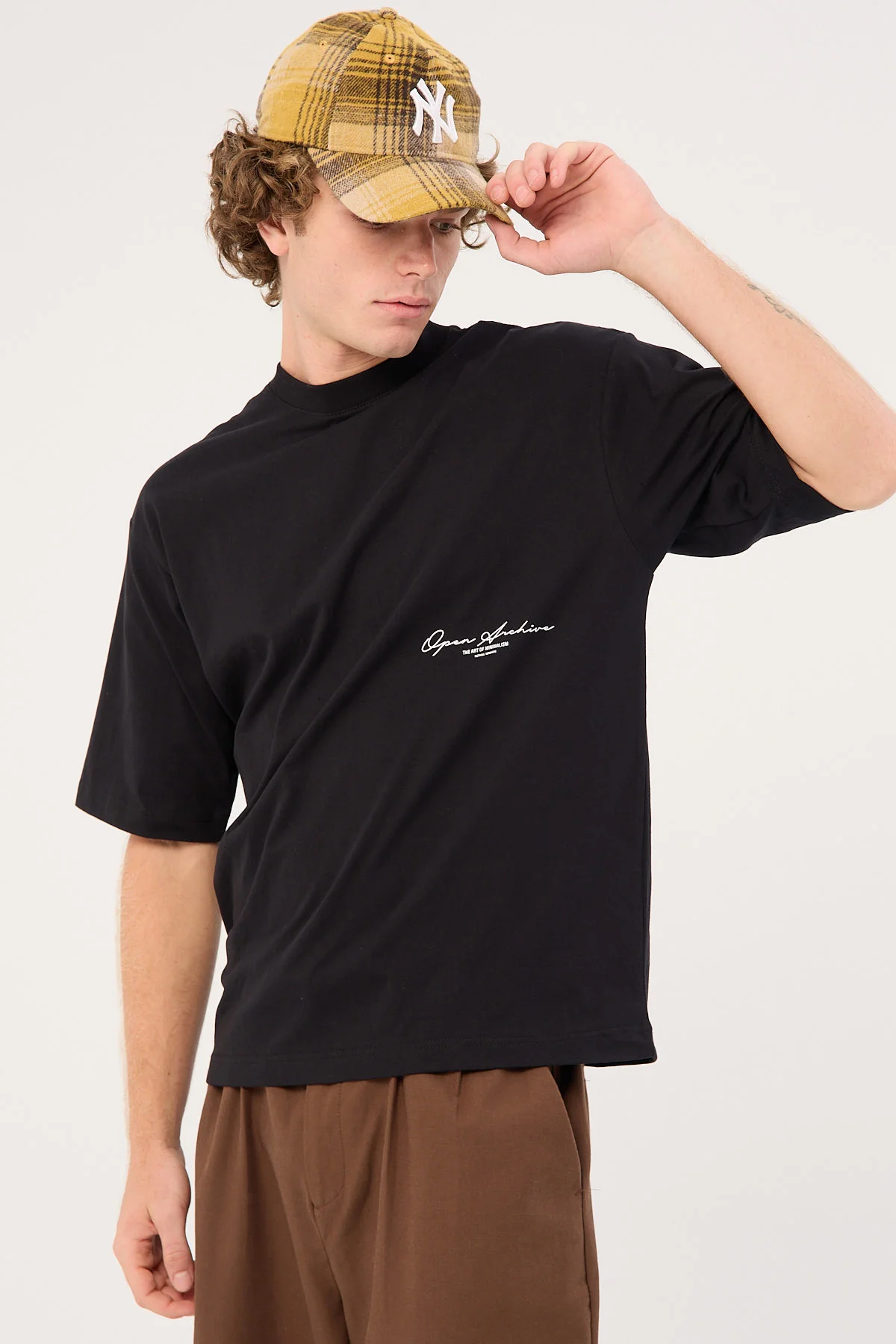 Open Archive Signature Organic Boxy Tee Black - Image 5