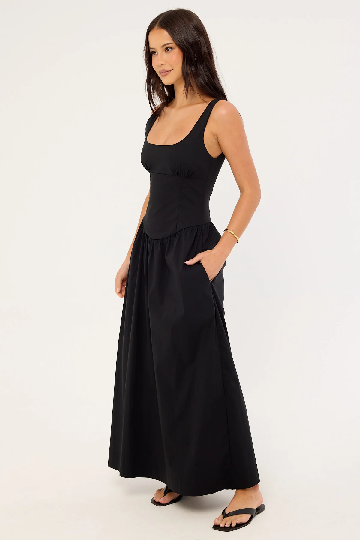 Perfect Stranger Ayana Corset Maxi Dress Black - Image 5