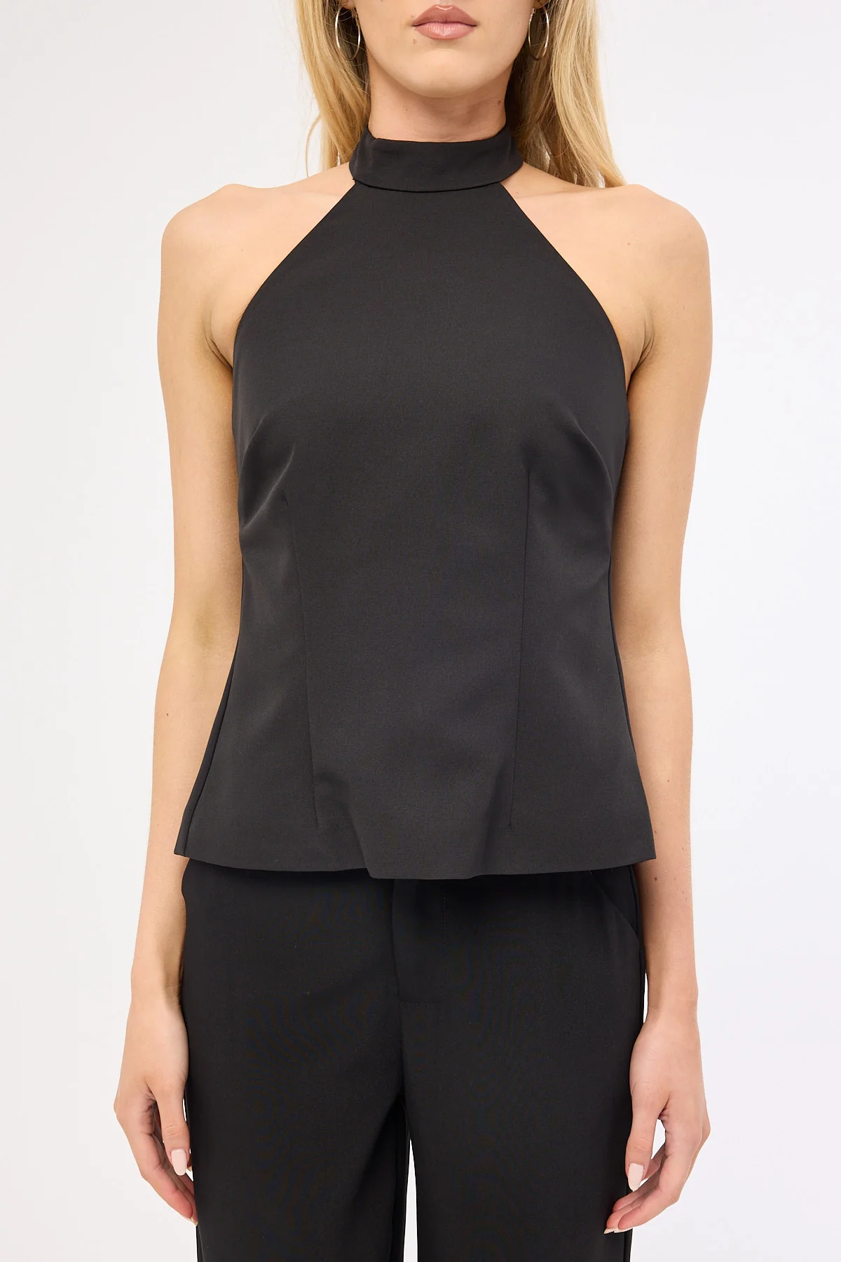 Perfect Stranger Beck Buckle Halter Top Black - Image 7