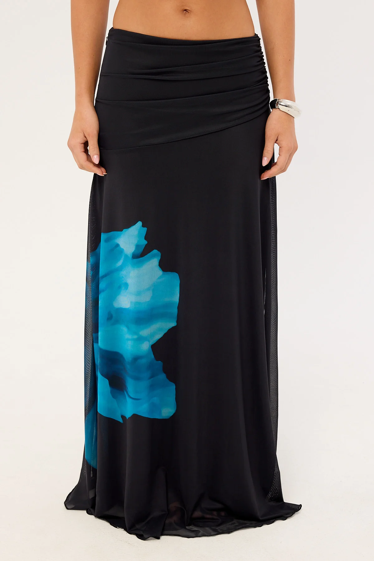 Perfect Stranger Belle Maxi Skirt Blue Print - Image 8