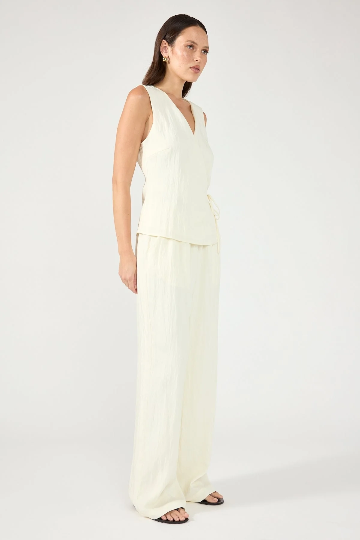 Perfect Stranger Bronte Elasticated Pant Cream - Image 3