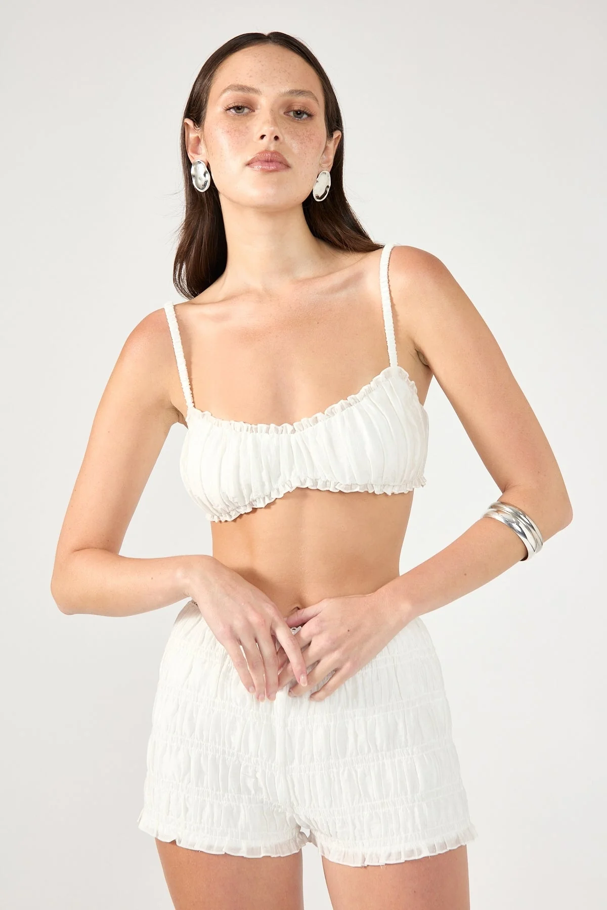Perfect Stranger Calliope Gathered Bralette White - Image 5
