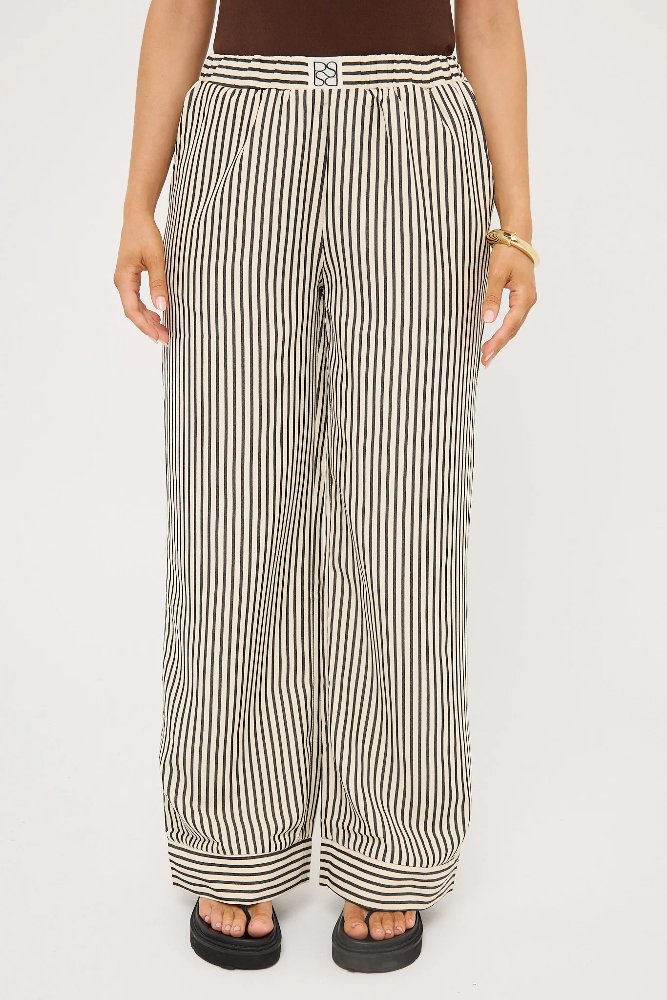 Perfect Stranger Cleo Stripe Straight Leg Pant Black Stripe - Image 6