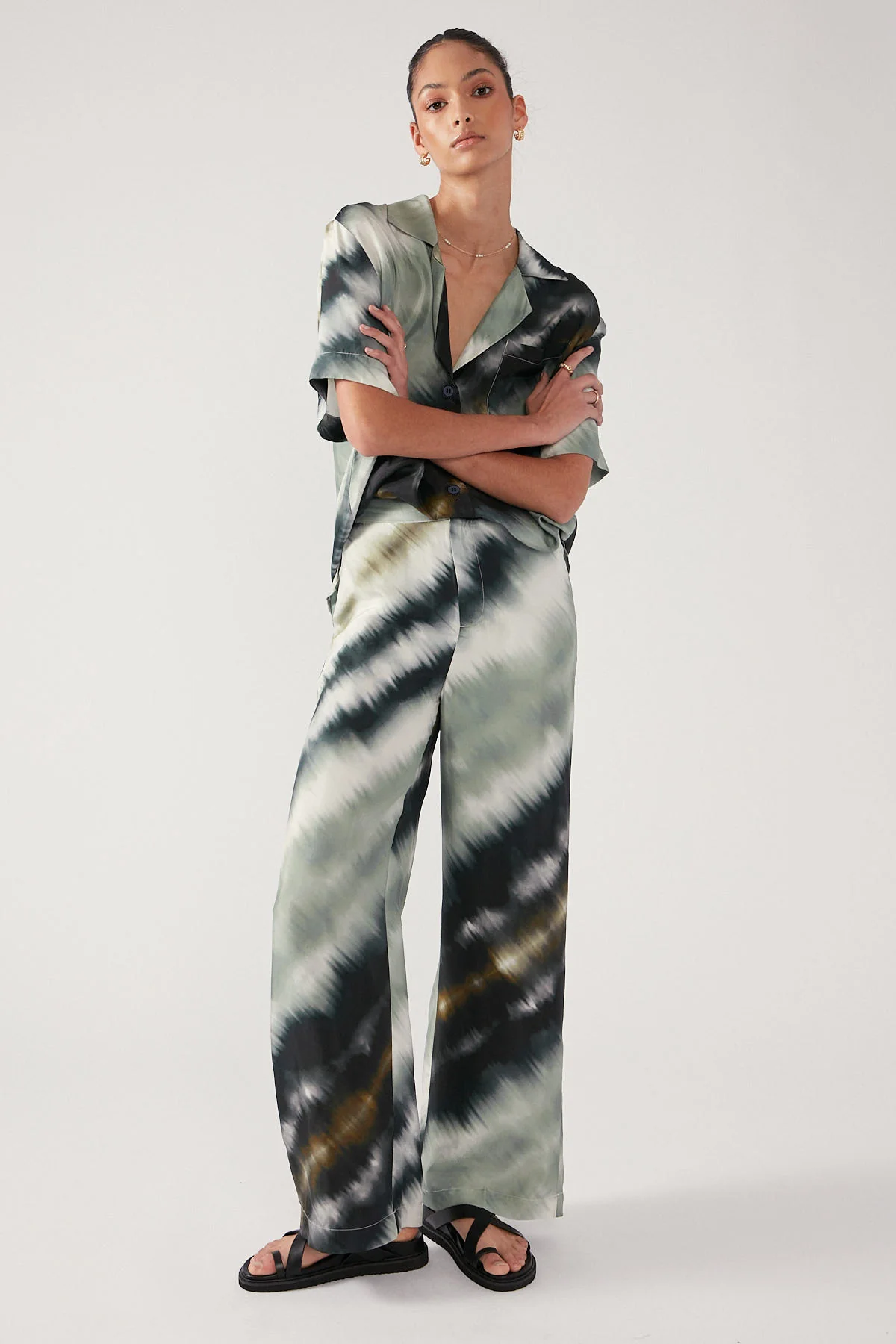 Perfect Stranger Coastline Skies Cupro Pant Multi Print - Image 2