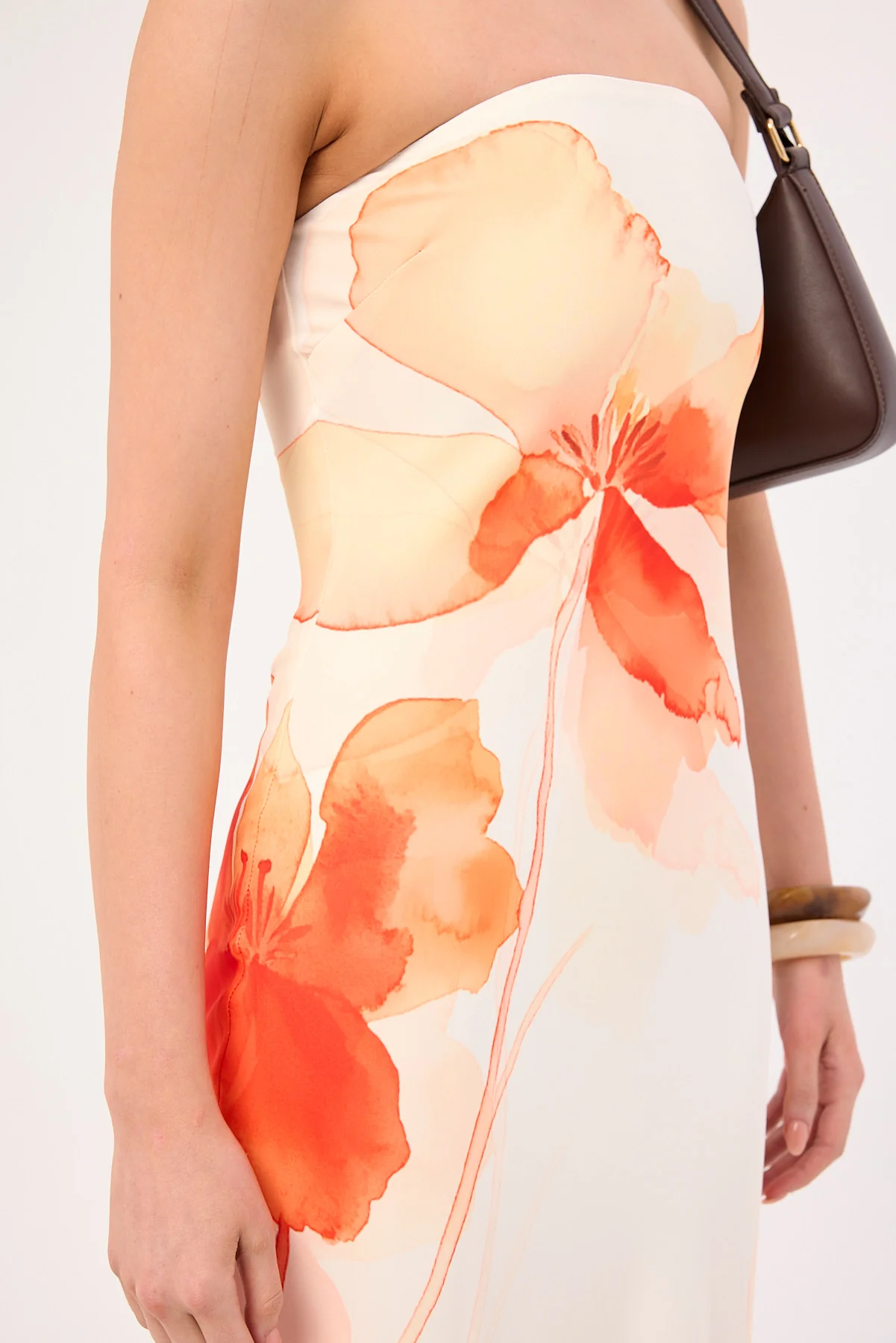 Perfect Stranger Enara Bloom Maxi Dress Orange Print - Image 3