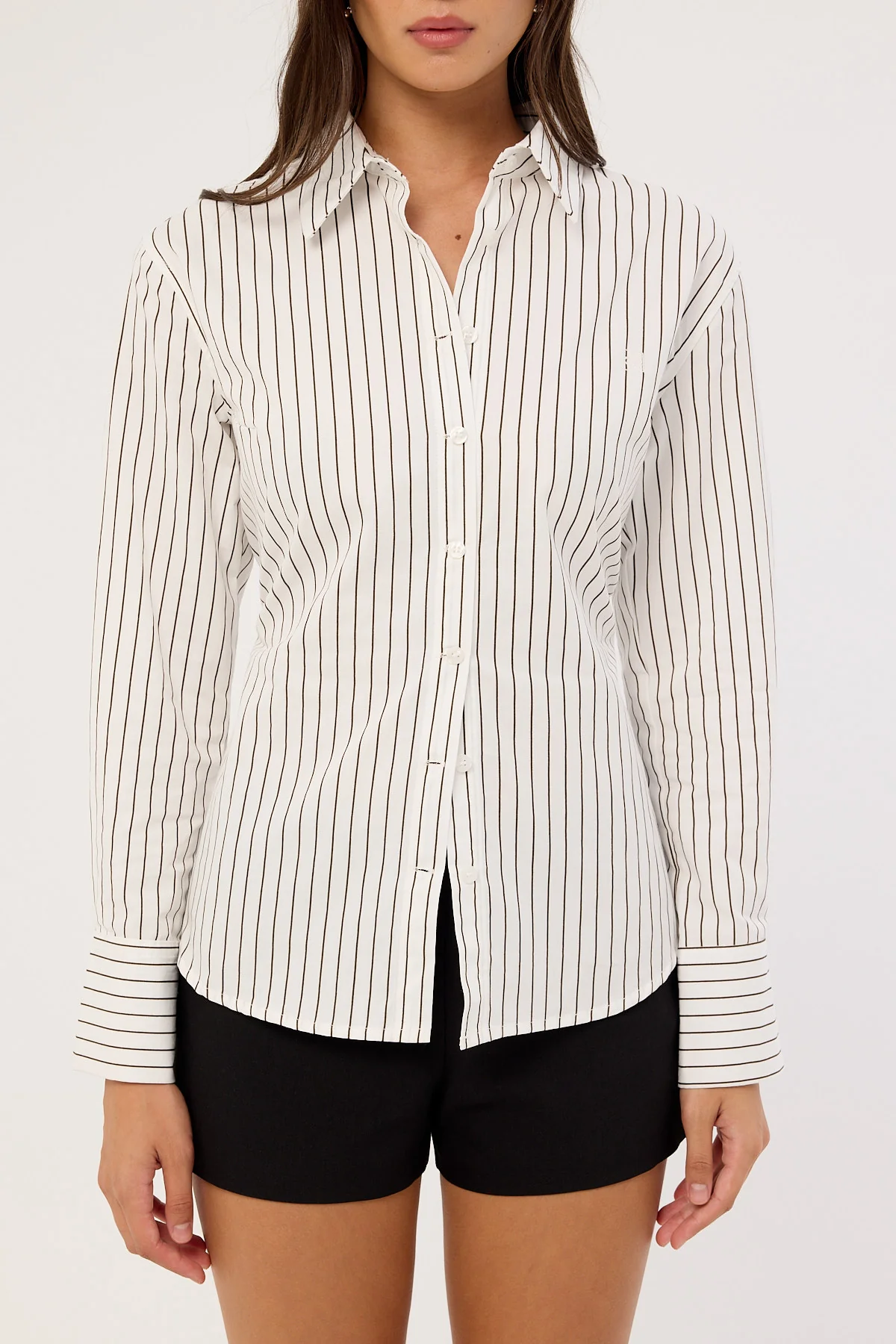 Perfect Stranger Hudson Tie Back Shirt White Stripe - Image 6