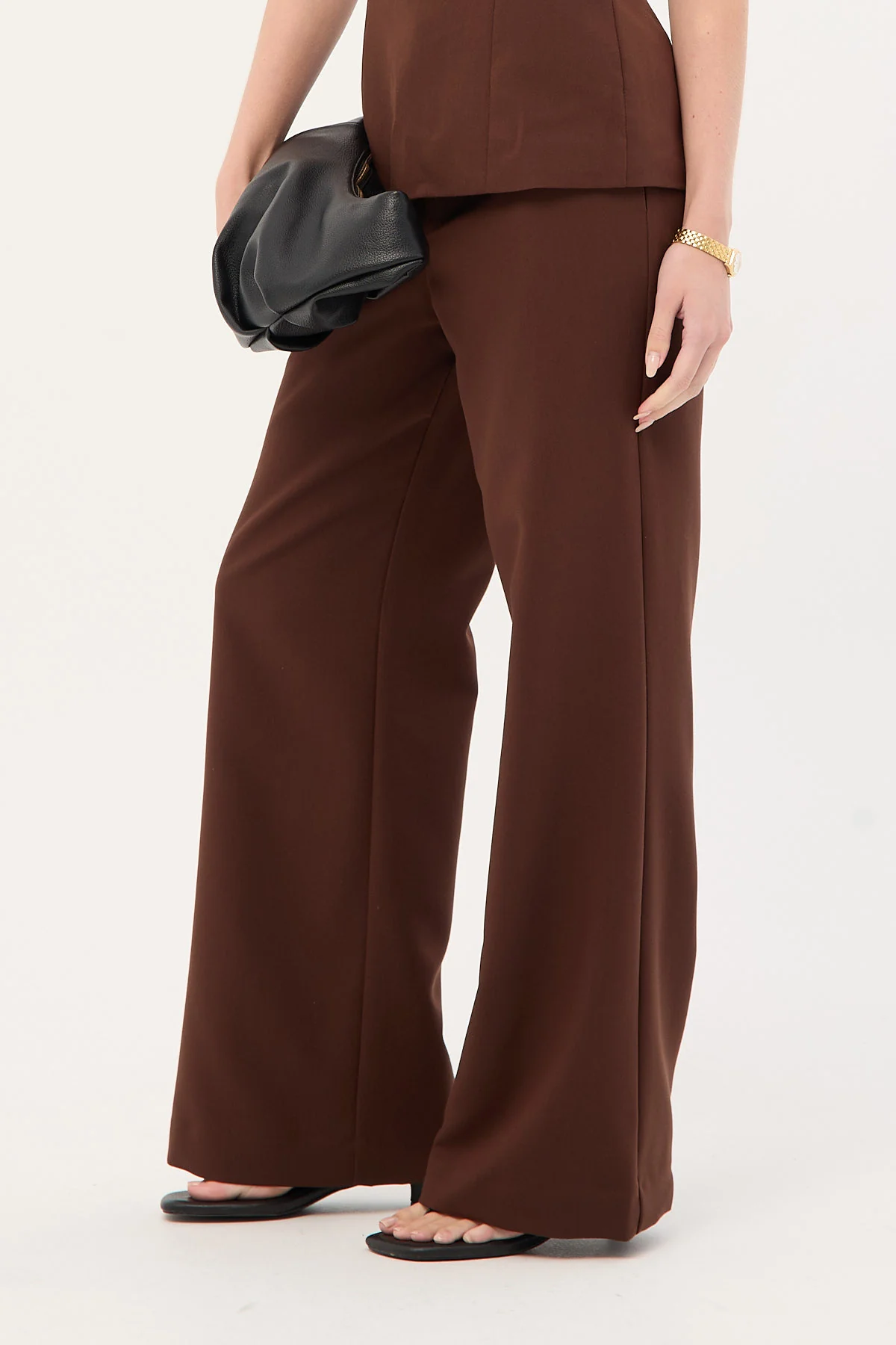 Perfect Stranger Luella Mid Rise Wide Leg Pant Brown - Image 6