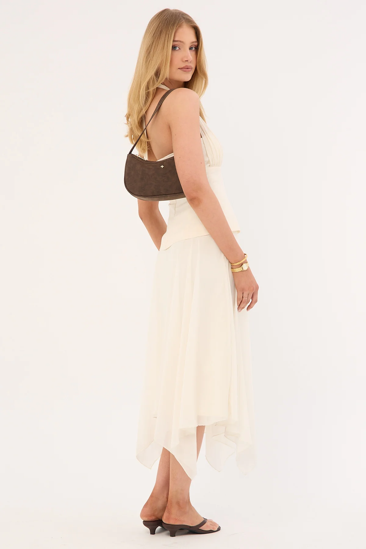 Perfect Stranger Lula Midi Skirt Cream - Image 6