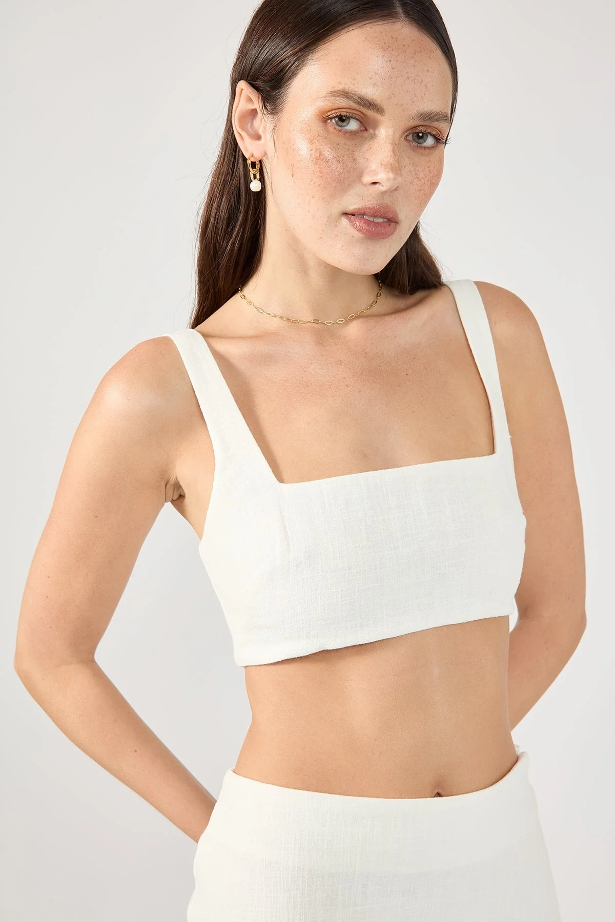 Perfect Stranger Menorca Square Neck Bralette White - Image 4