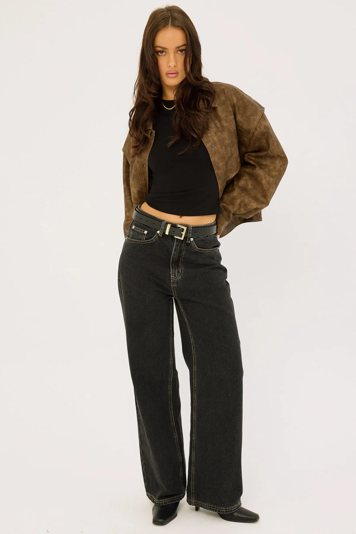 Perfect Stranger Mid Rise 90's Slouch Jean Washed Grey - Image 2