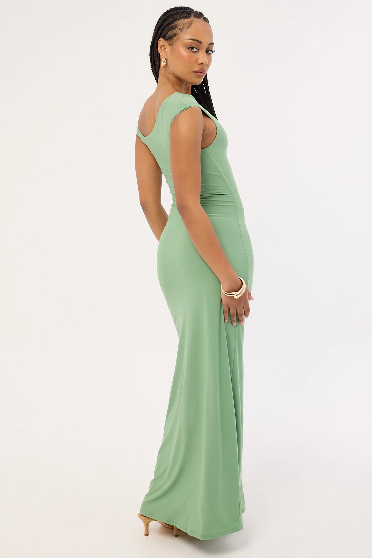 Perfect Stranger Miro Twist Maxi Dress Green - Image 6