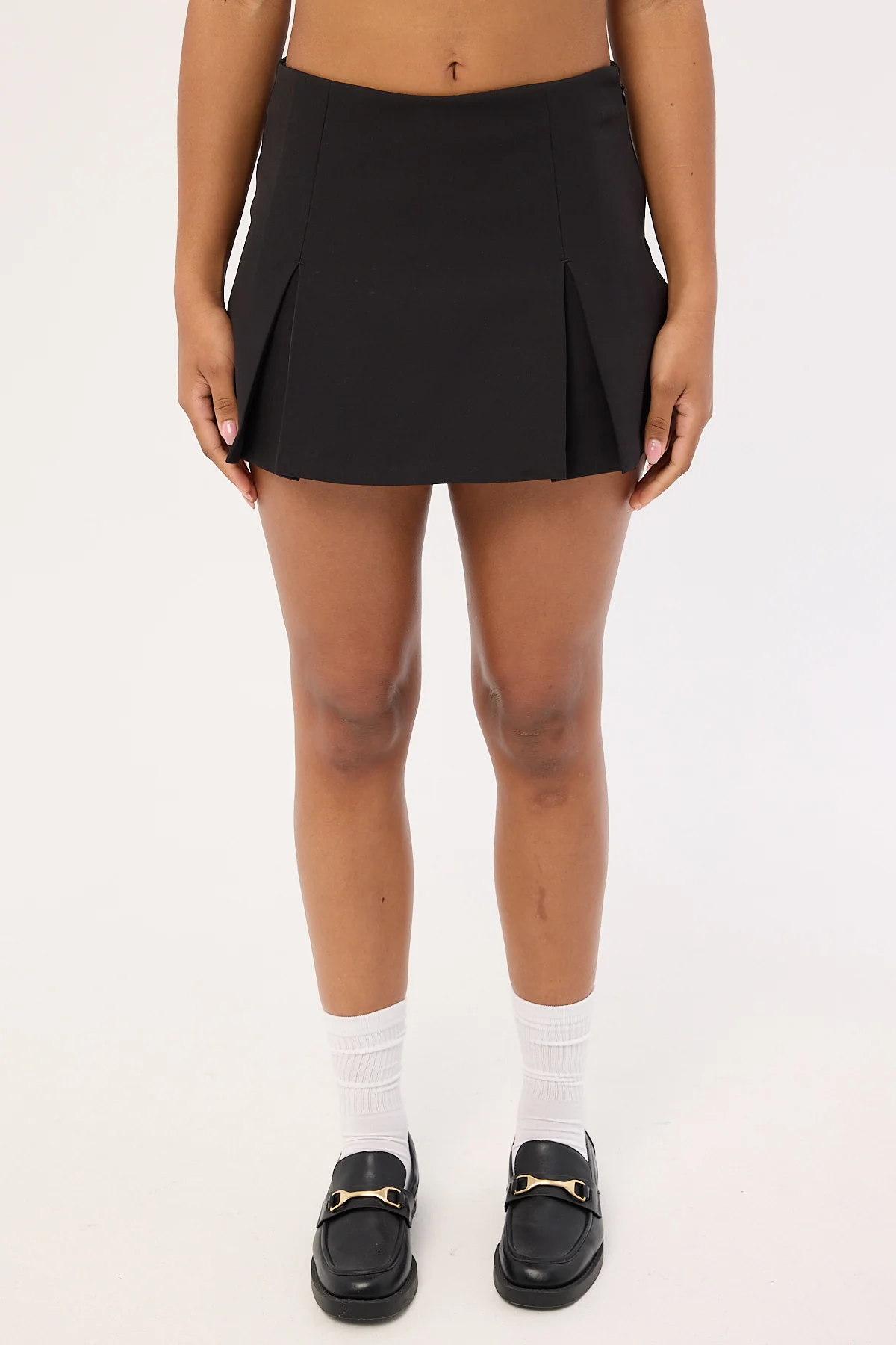Perfect Stranger Monique Box Pleat Skort Black - Image 7
