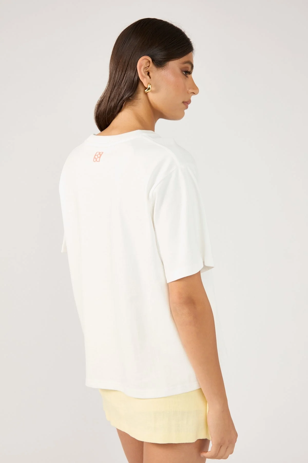 Perfect Stranger Papaya Oversized Graphic Tee White - Image 5