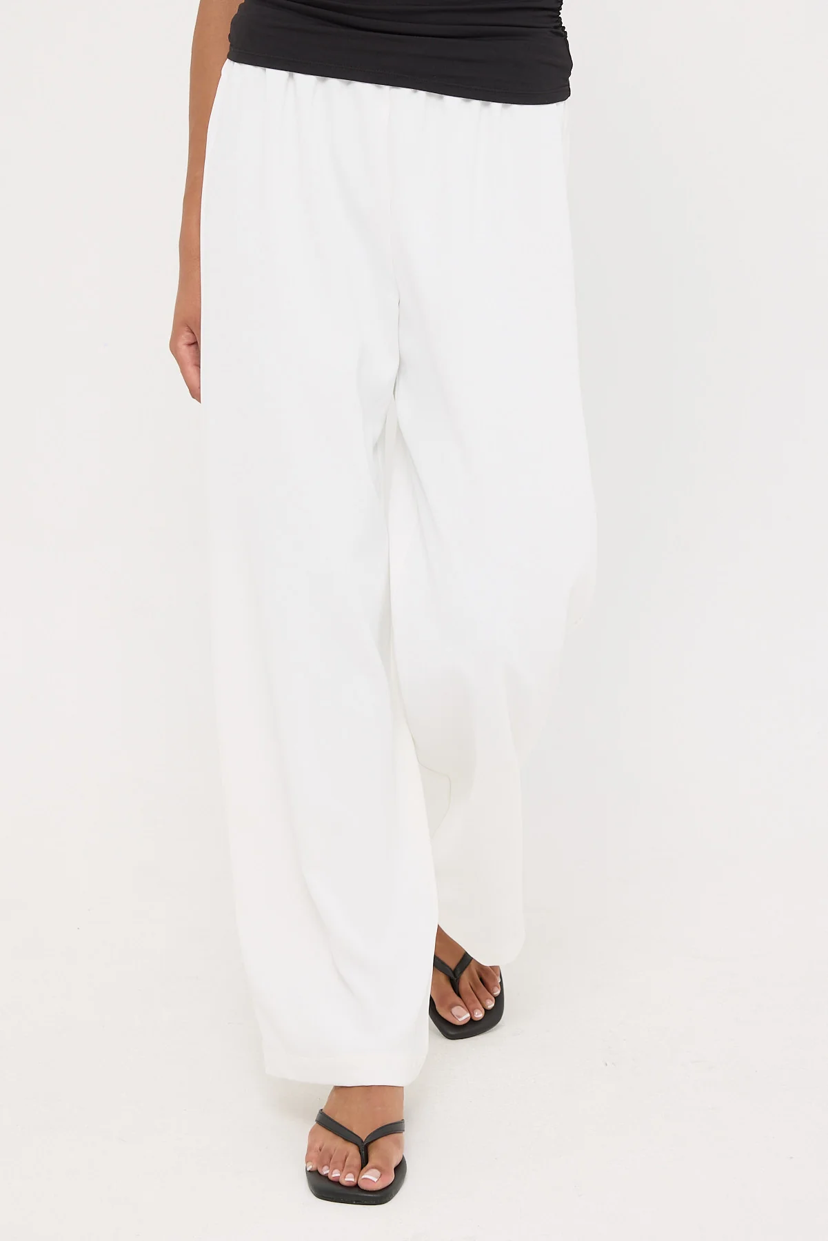 Perfect Stranger Sami Elasticated Mid Rise Pants Cream - Image 2