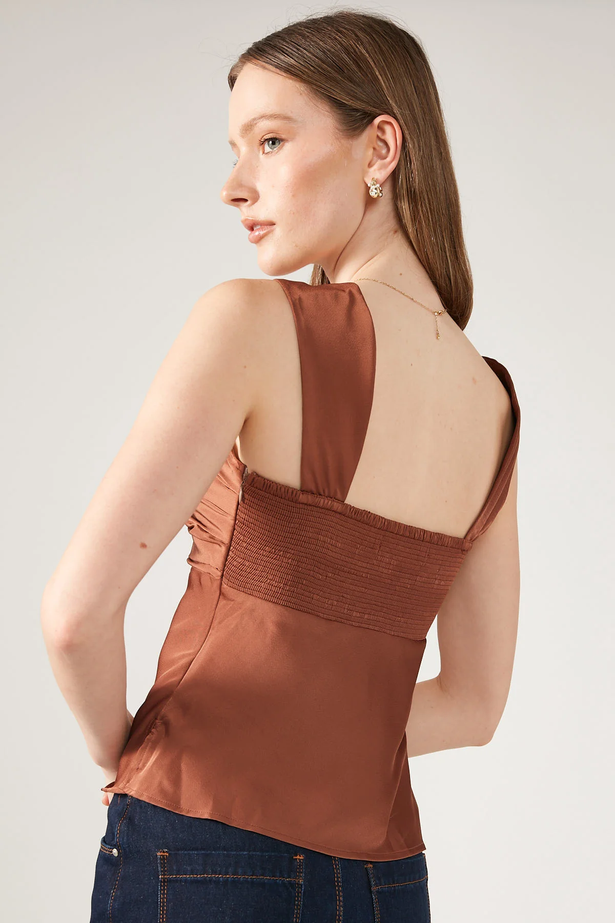 Perfect Stranger Simona Rouched Cami Caramel - Image 5