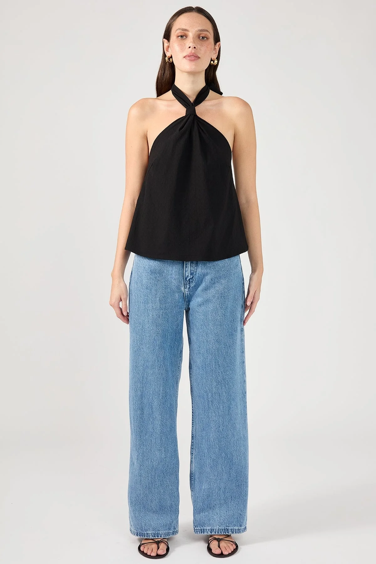 Perfect Stranger Trina Tie Knot Top Black - Image 6