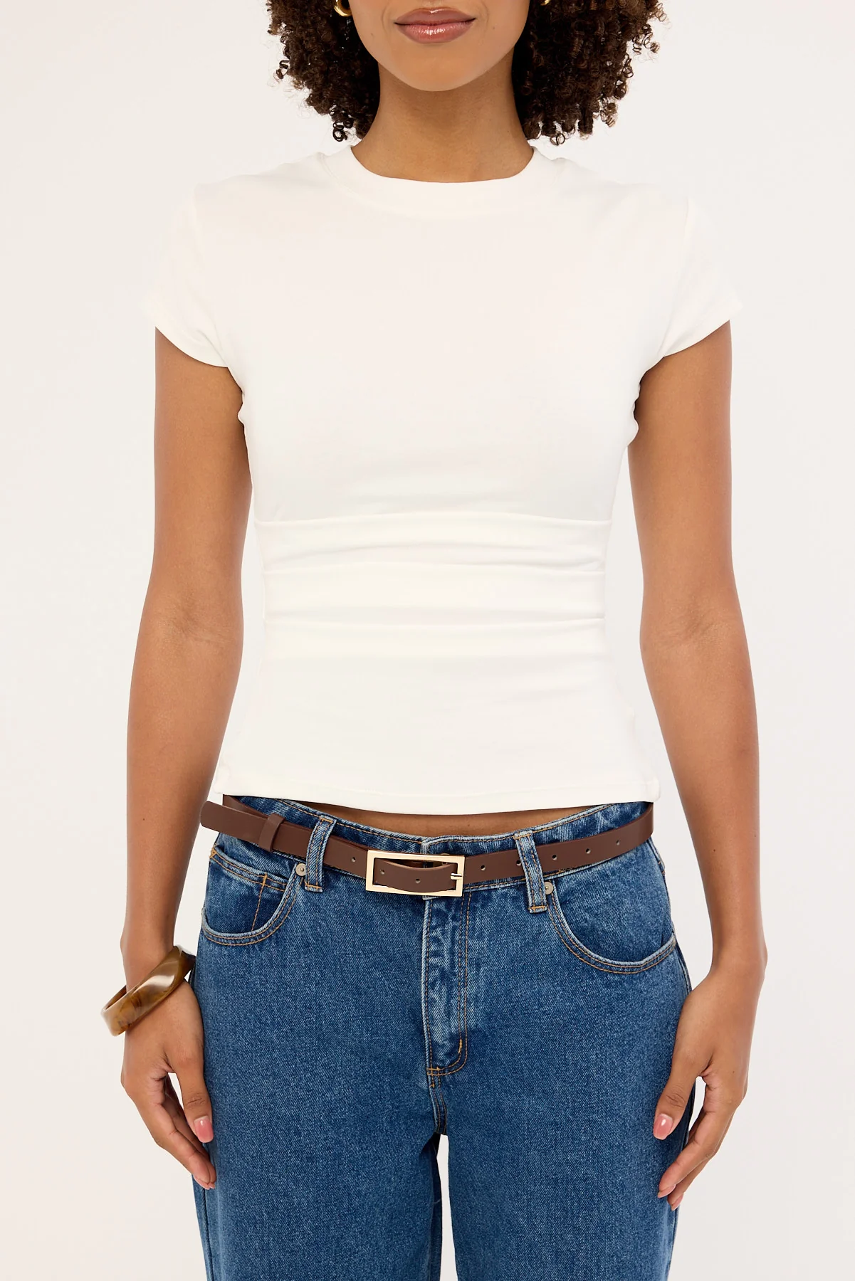 Perfect Stranger Valery Fitted T-Shirt White - Image 6