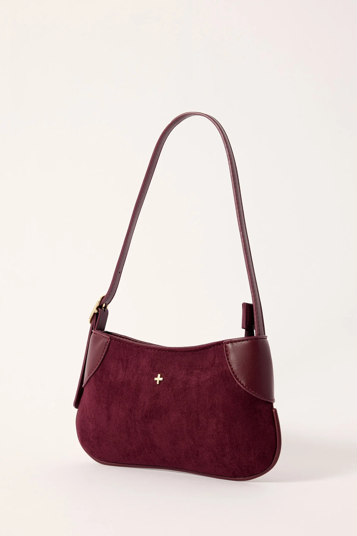 Peta + Jain Glinda Mini Shoulder Bag Berry Suede - Image 2