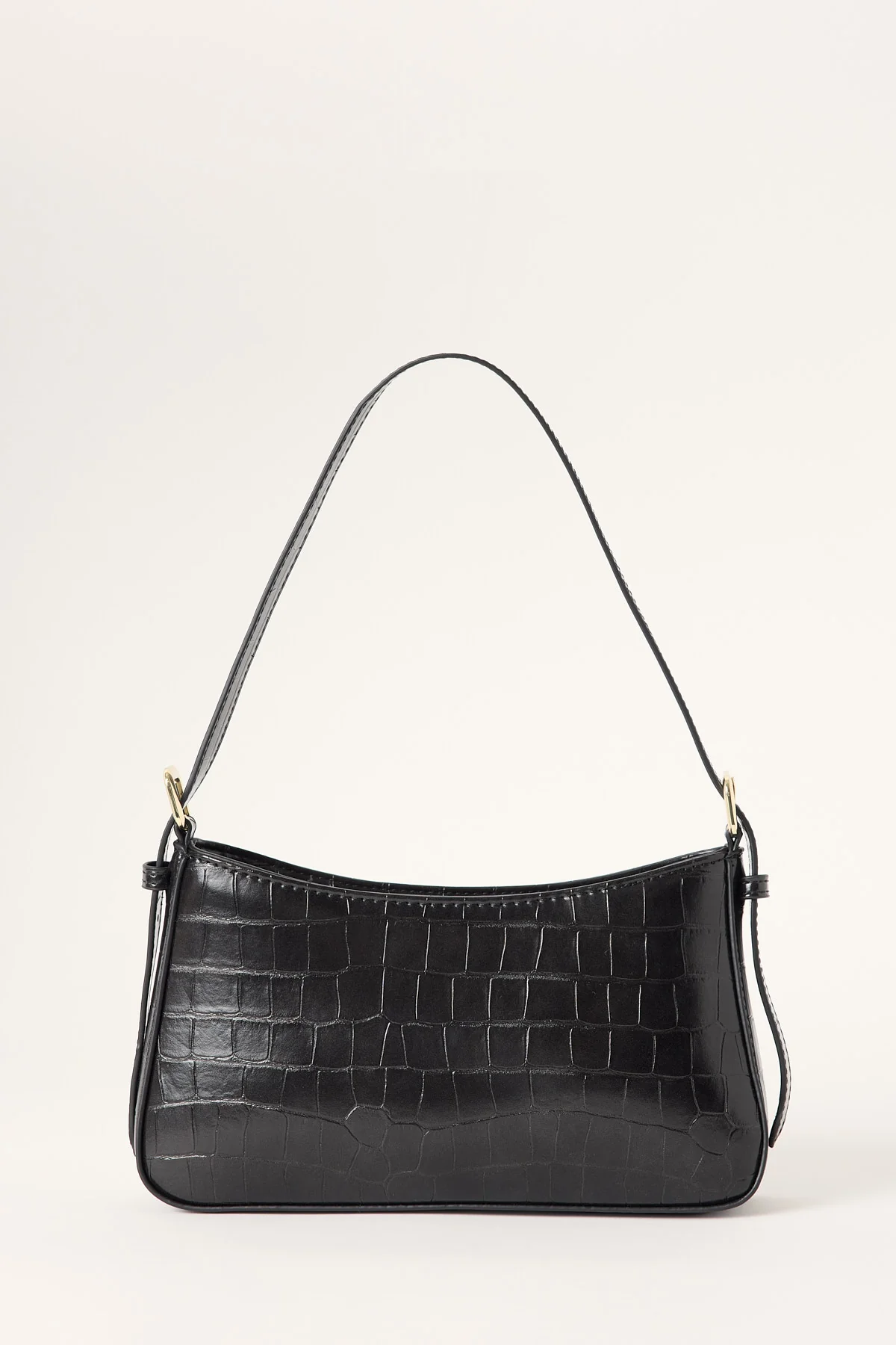 Peta + Jain Lilu Croc Shoulder Bag Black - Image 4