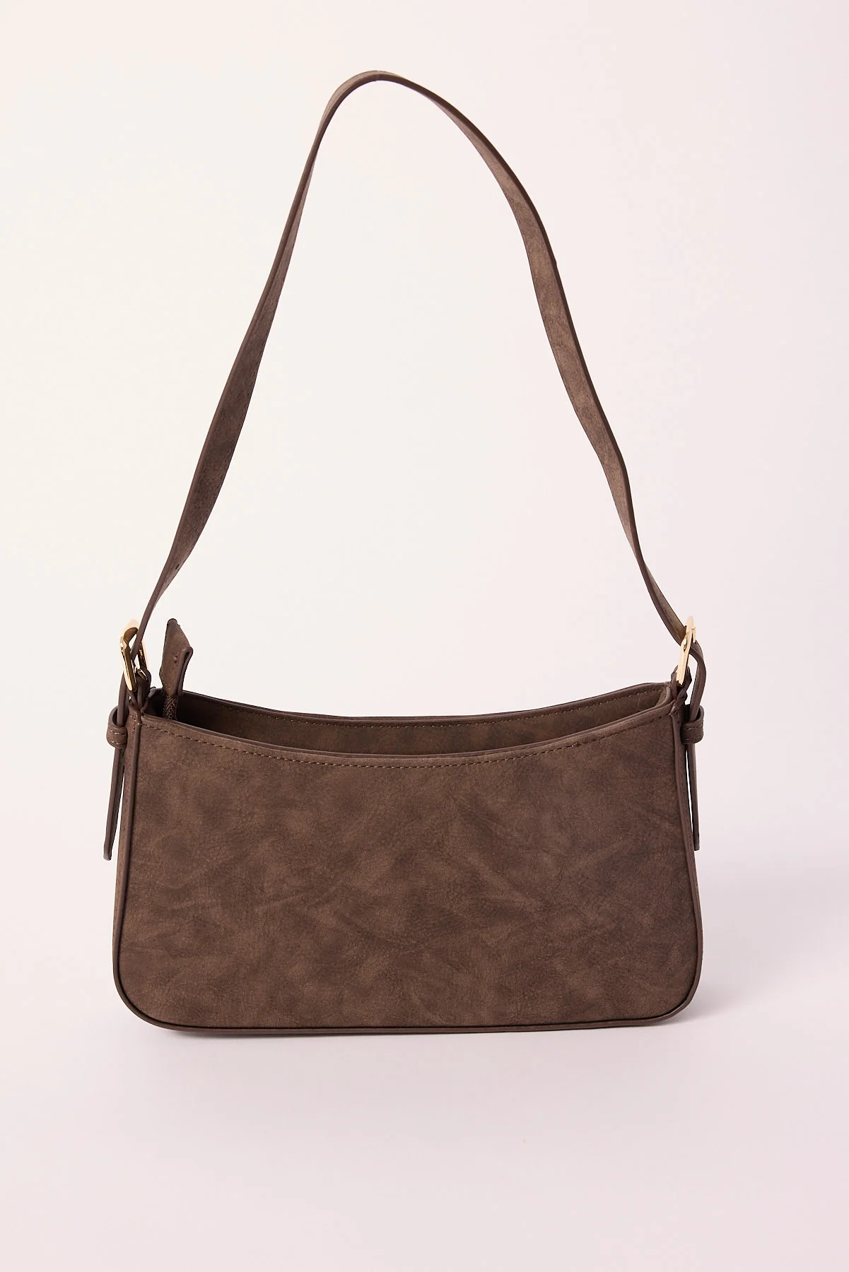 Peta + Jain Lilu Shoulder Bag Chocolate Suede PU/Gold - Image 3