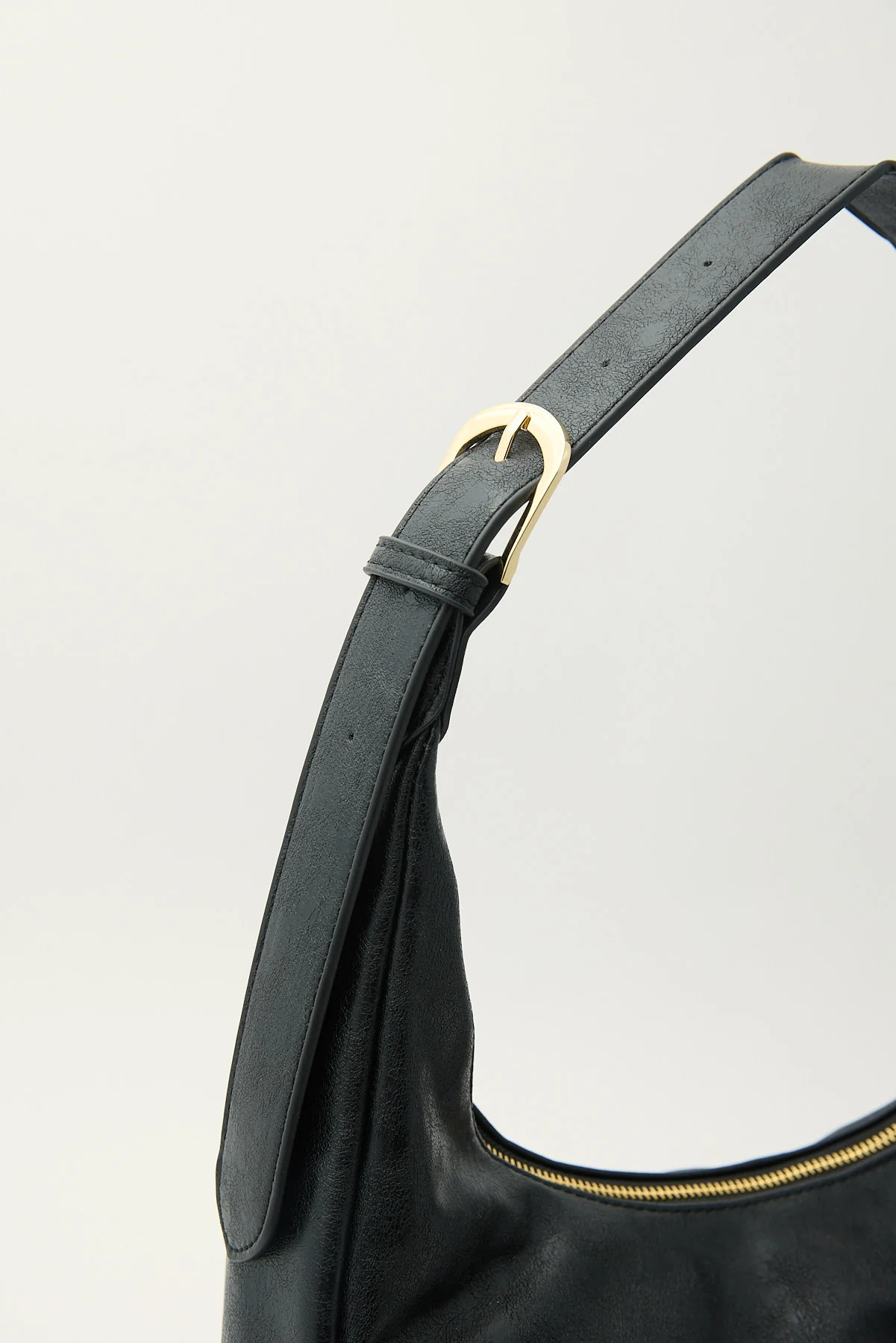 Peta + Jain Tribeca Black Distressed PU/Gold - Image 2