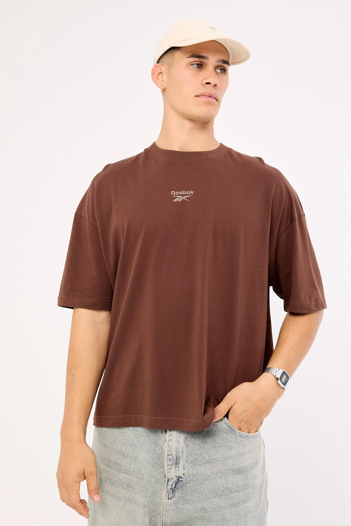 Reebok Danny Varsity SS Tee Campus Brown - Image 2