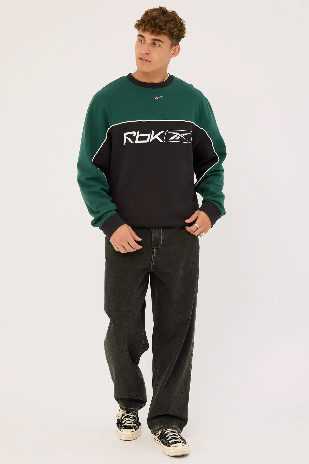 Reebok RBK Crewneck Green/Black - Image 2
