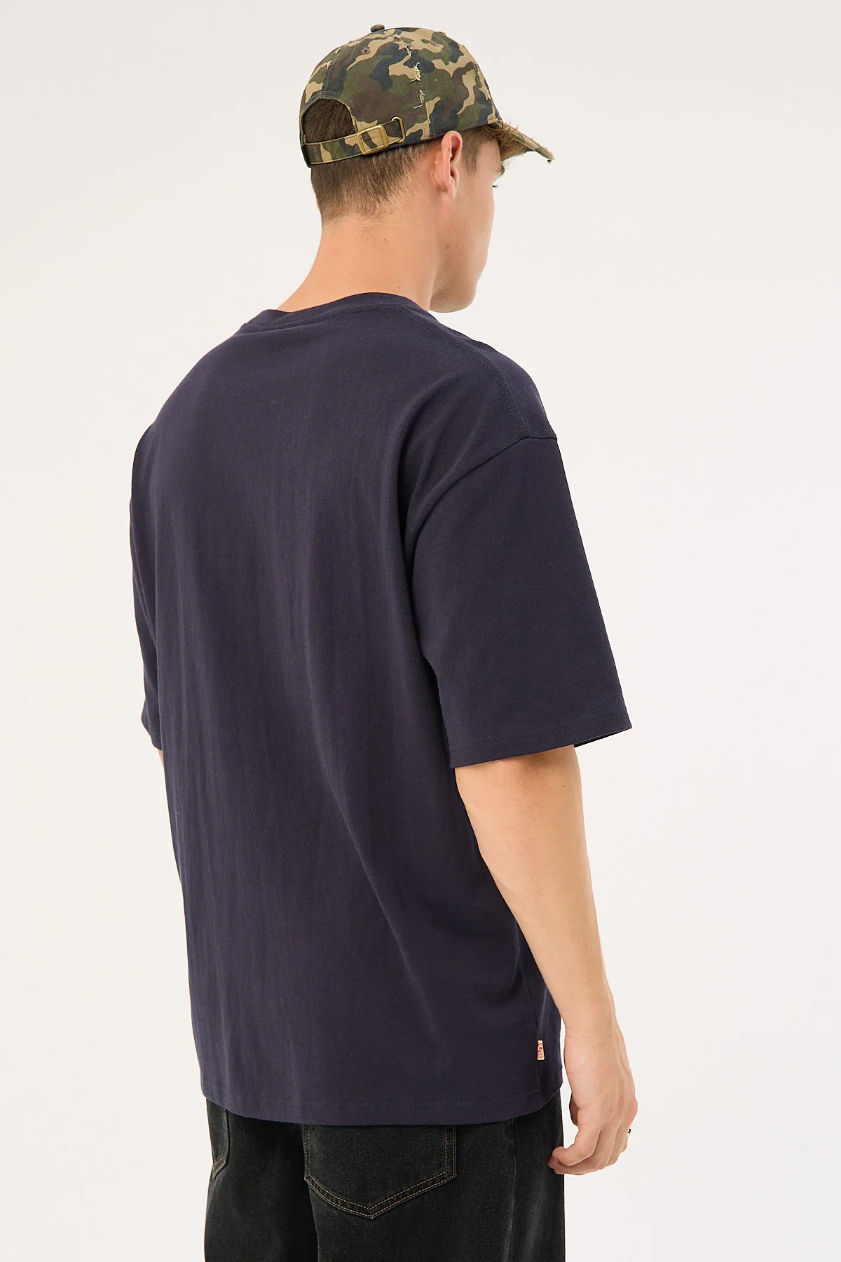 Rusty 3 Squared Heavy Tee Navy Blue - Image 4