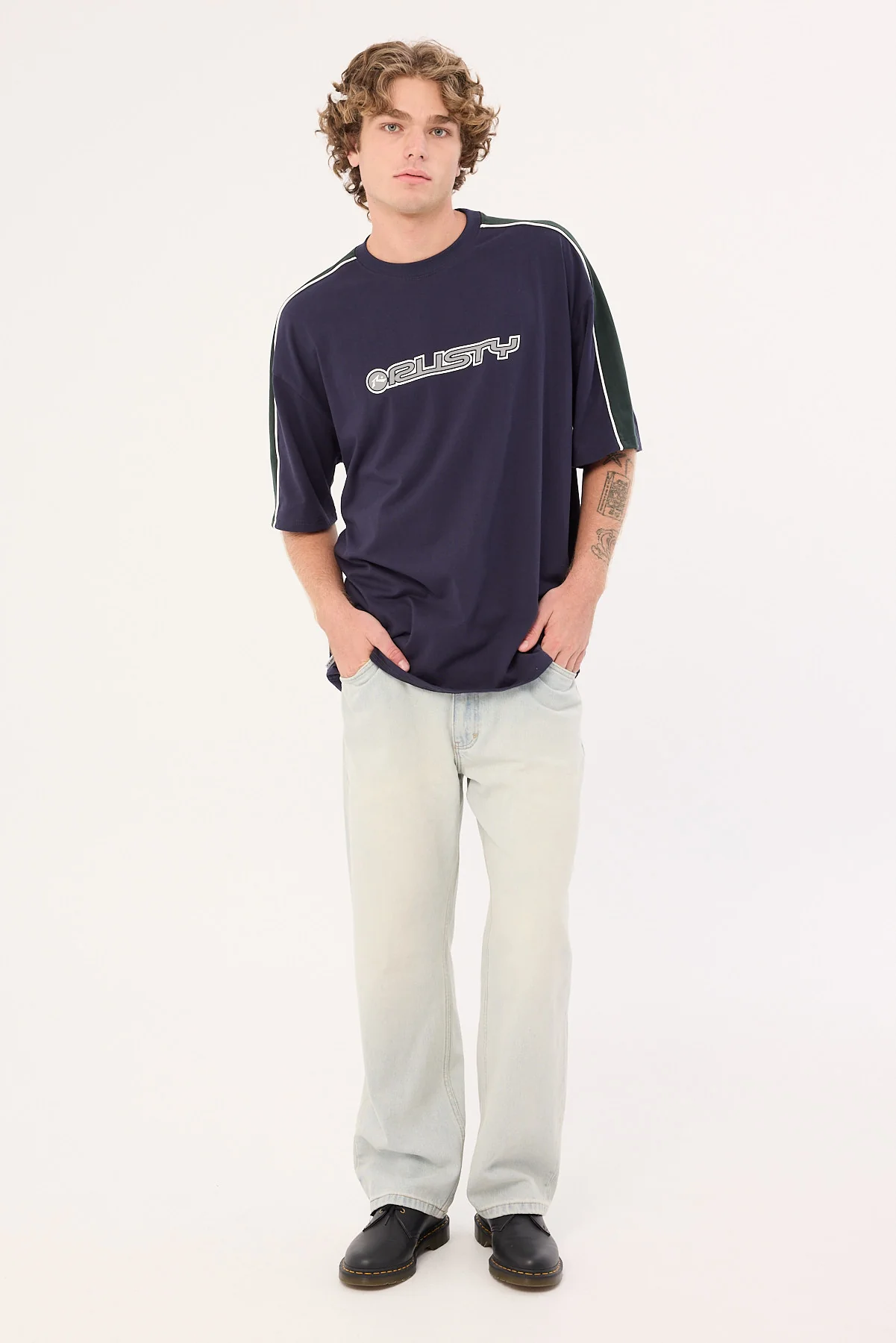 Rusty Alonso Short Sleeve Tee Navy Blue - Image 2