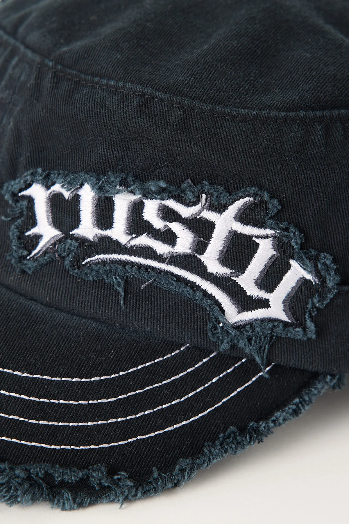 Rusty Avril Military Cap Washed Black - Image 2