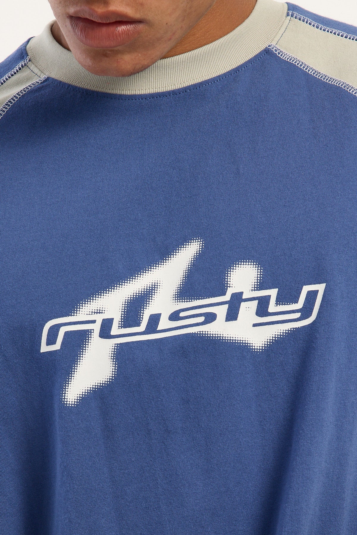 Rusty Fade-R Long Sleeve Tee Atlantic Blue Atlantic Blue - Image 3