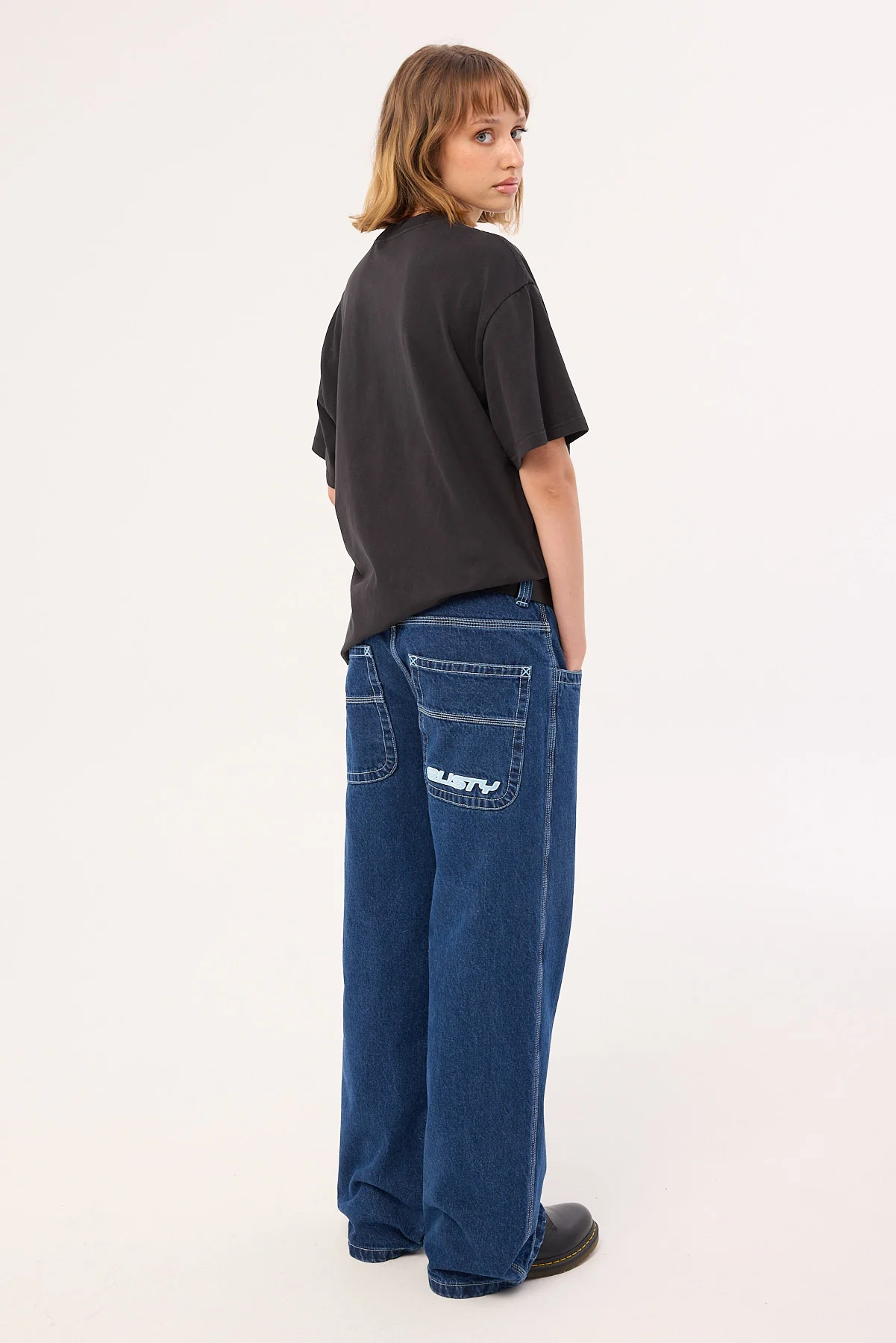 Rusty Flip Mommy Low Rise Tapeless Jean Deep Sea Blue - Image 5