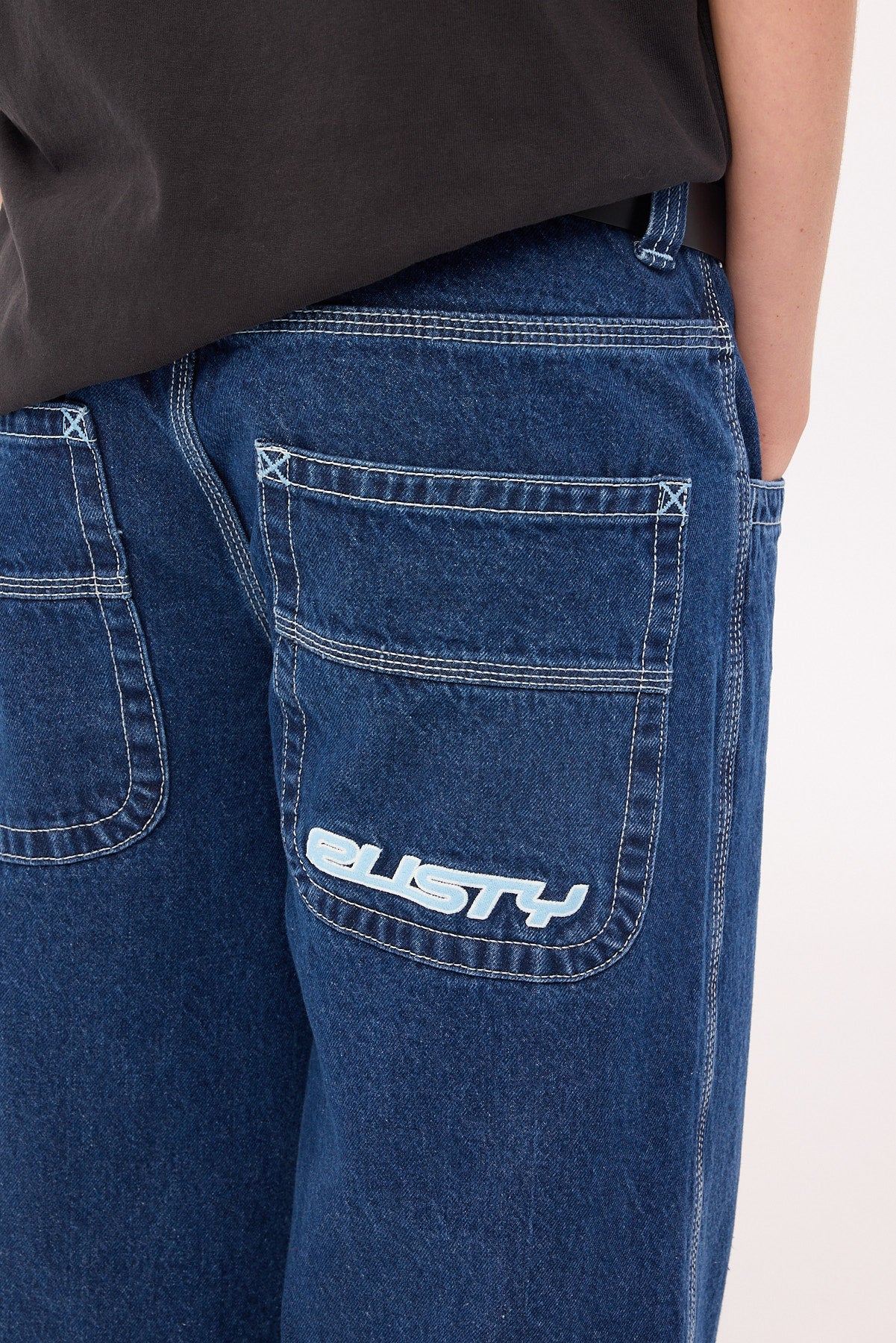 Rusty Flip Mommy Low Rise Tapeless Jean Deep Sea Blue - Image 6
