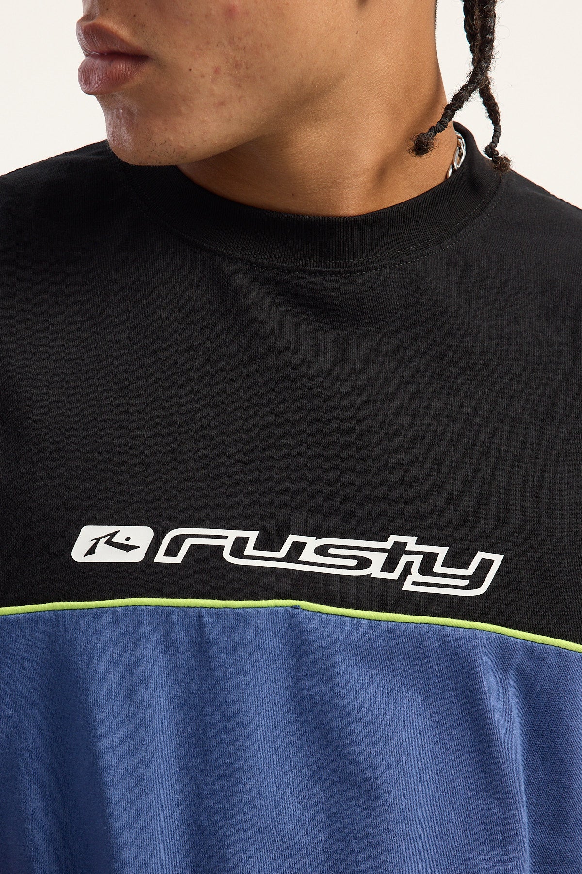 Rusty Infinity Tee Atlantic Blue/Lime - Image 3