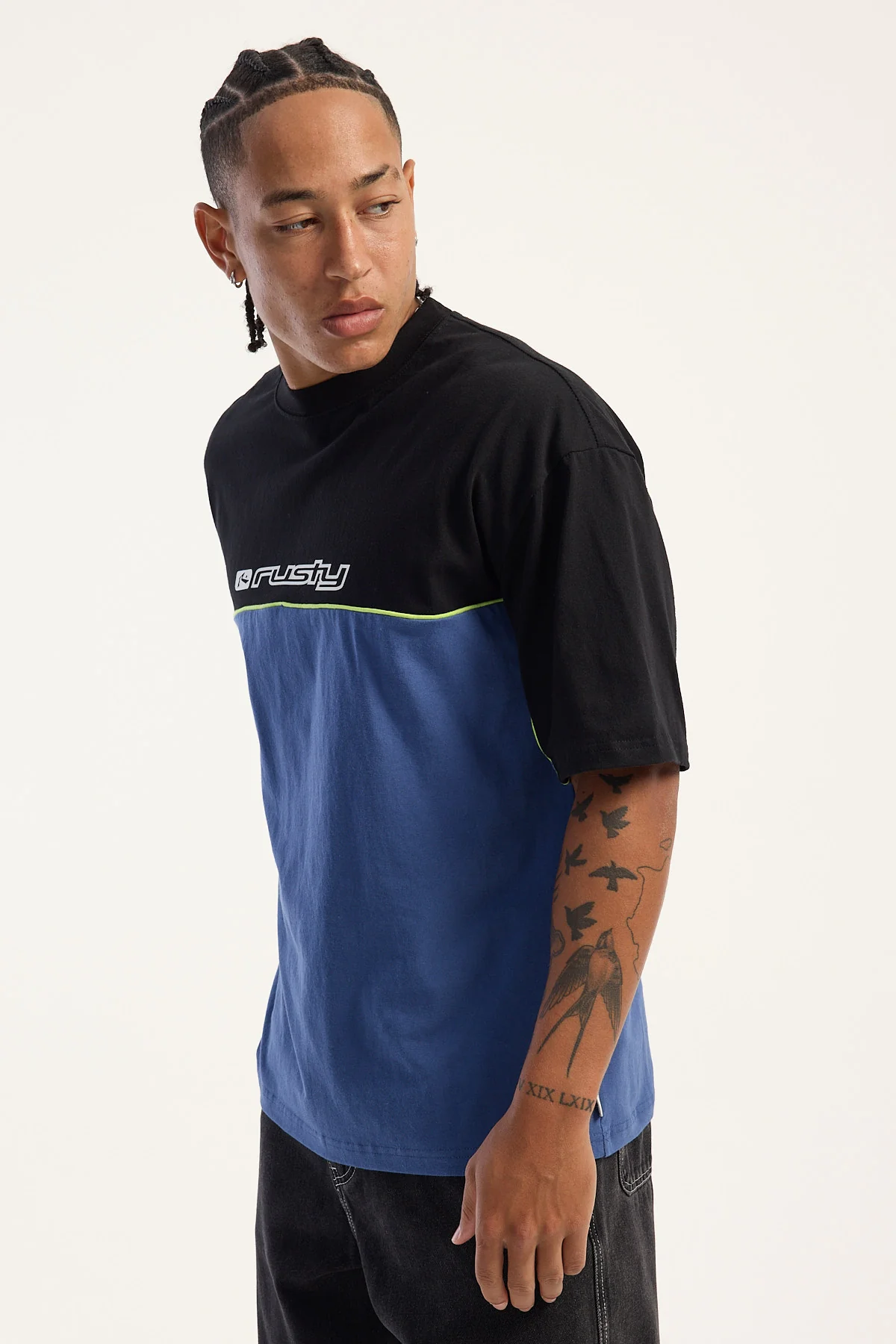 Rusty Infinity Tee Atlantic Blue/Lime - Image 4