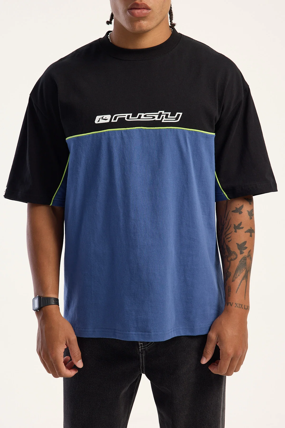 Rusty Infinity Tee Atlantic Blue/Lime - Image 6