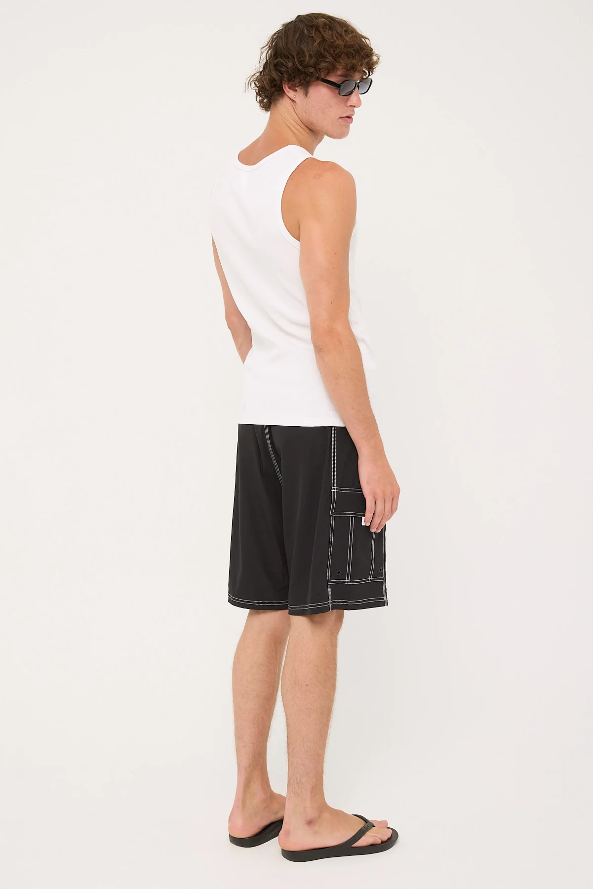 Rusty Pick Pocket Elastic Waist Boardshort Black - Image 5