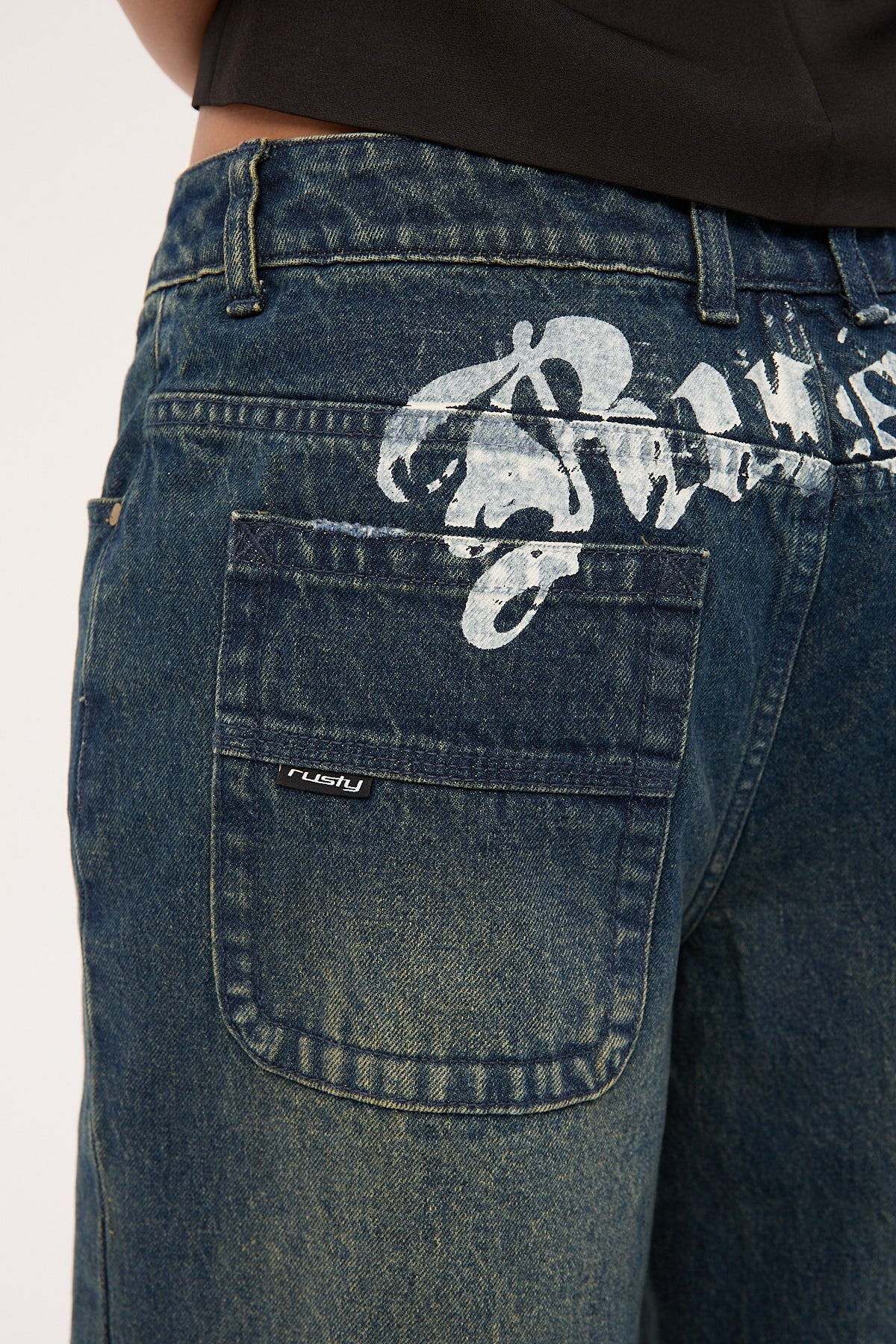 Rusty Roxanne Baggy Low Rise Jean Dark And Dirty - Image 10