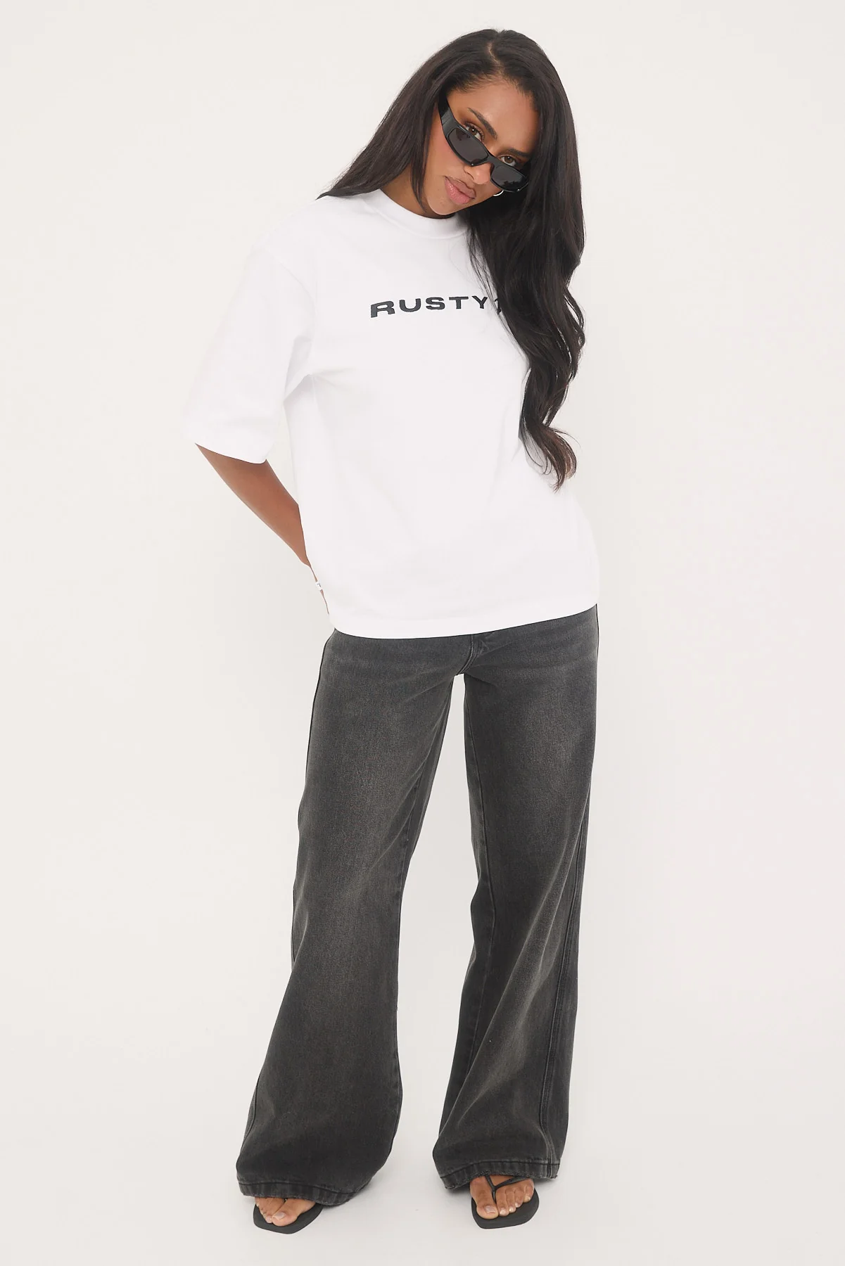Rusty Rusty Essentials Cropped Boxy Tee White - Image 2