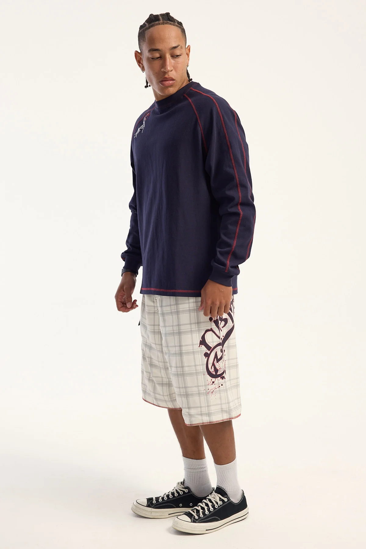 Rusty Scribbla Fixed Waist Boardshort Cream - Image 4