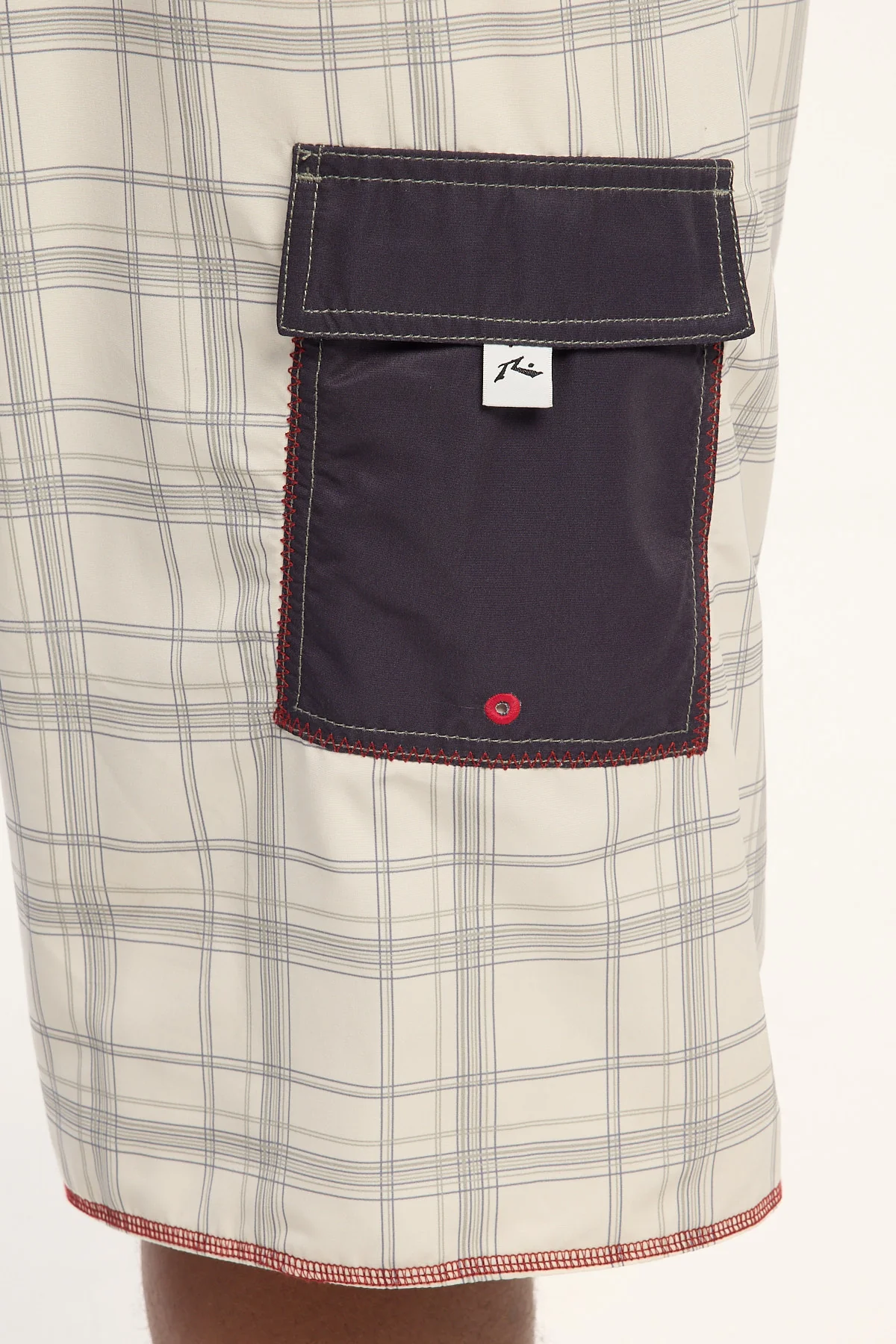 Rusty Scribbla Fixed Waist Boardshort Cream - Image 6