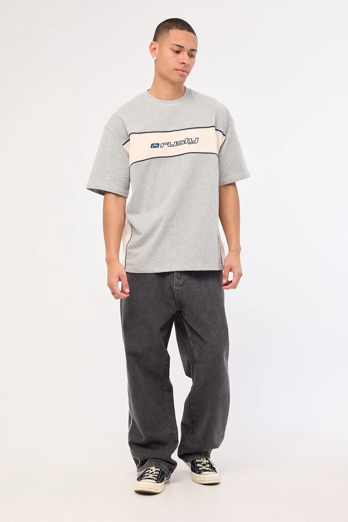 Rusty Squeeker Short Sleeve Tee Grey Marle - Image 2