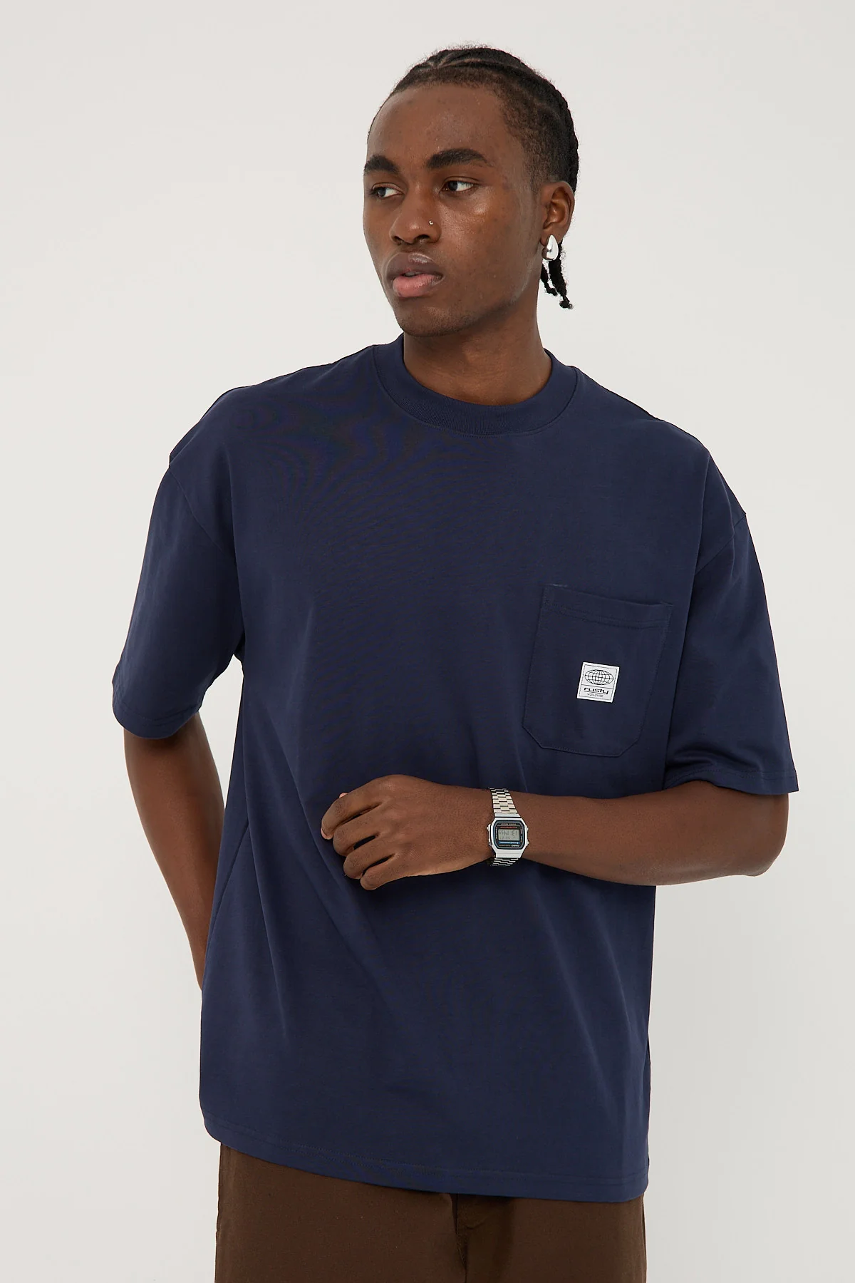 Rusty Steezey Short Sleeve Heavy Tee Navy - Image 3