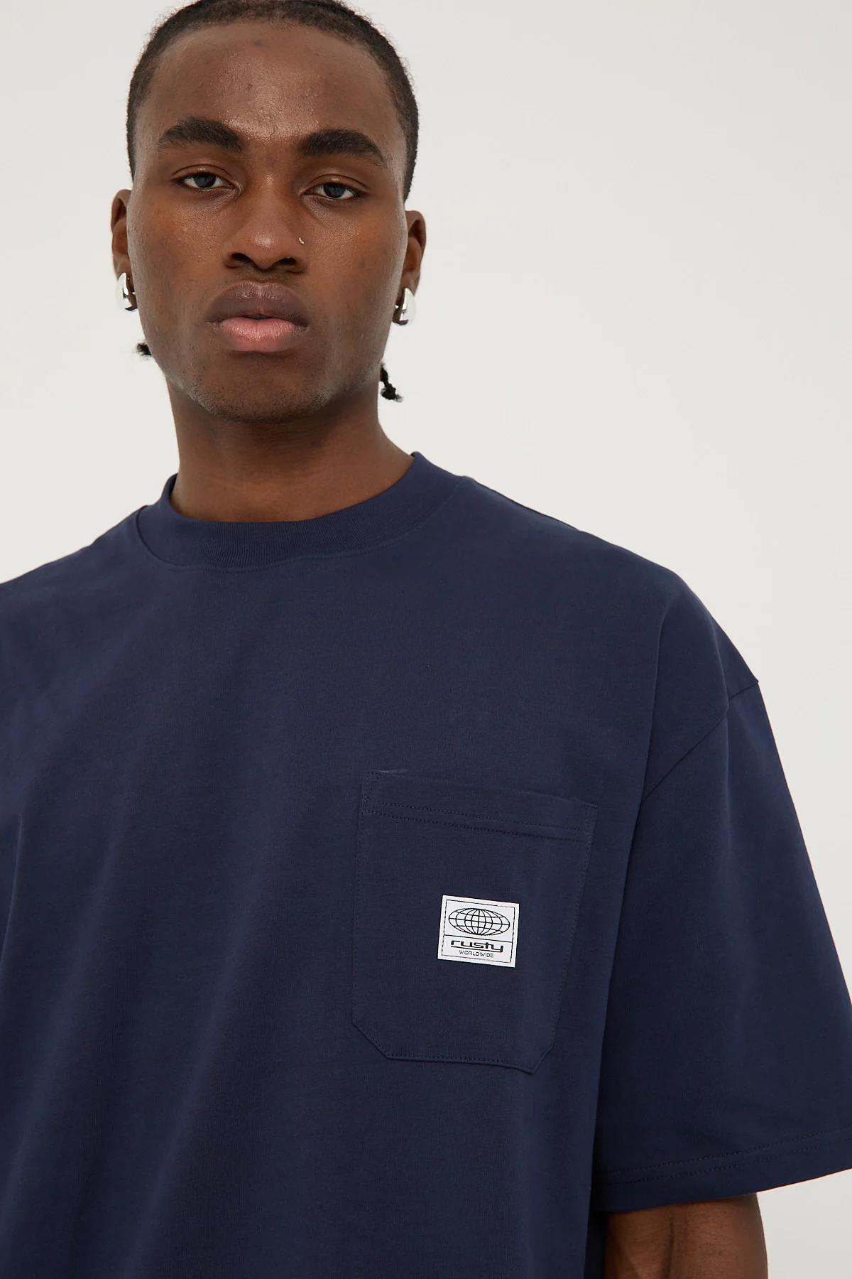 Rusty Steezey Short Sleeve Heavy Tee Navy - Image 4