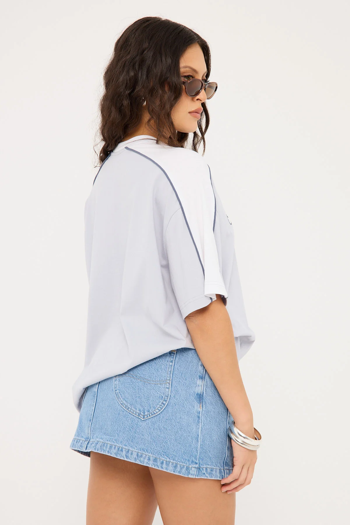 Rusty Timmy Target Oversize Tee Retro Blue - Image 5