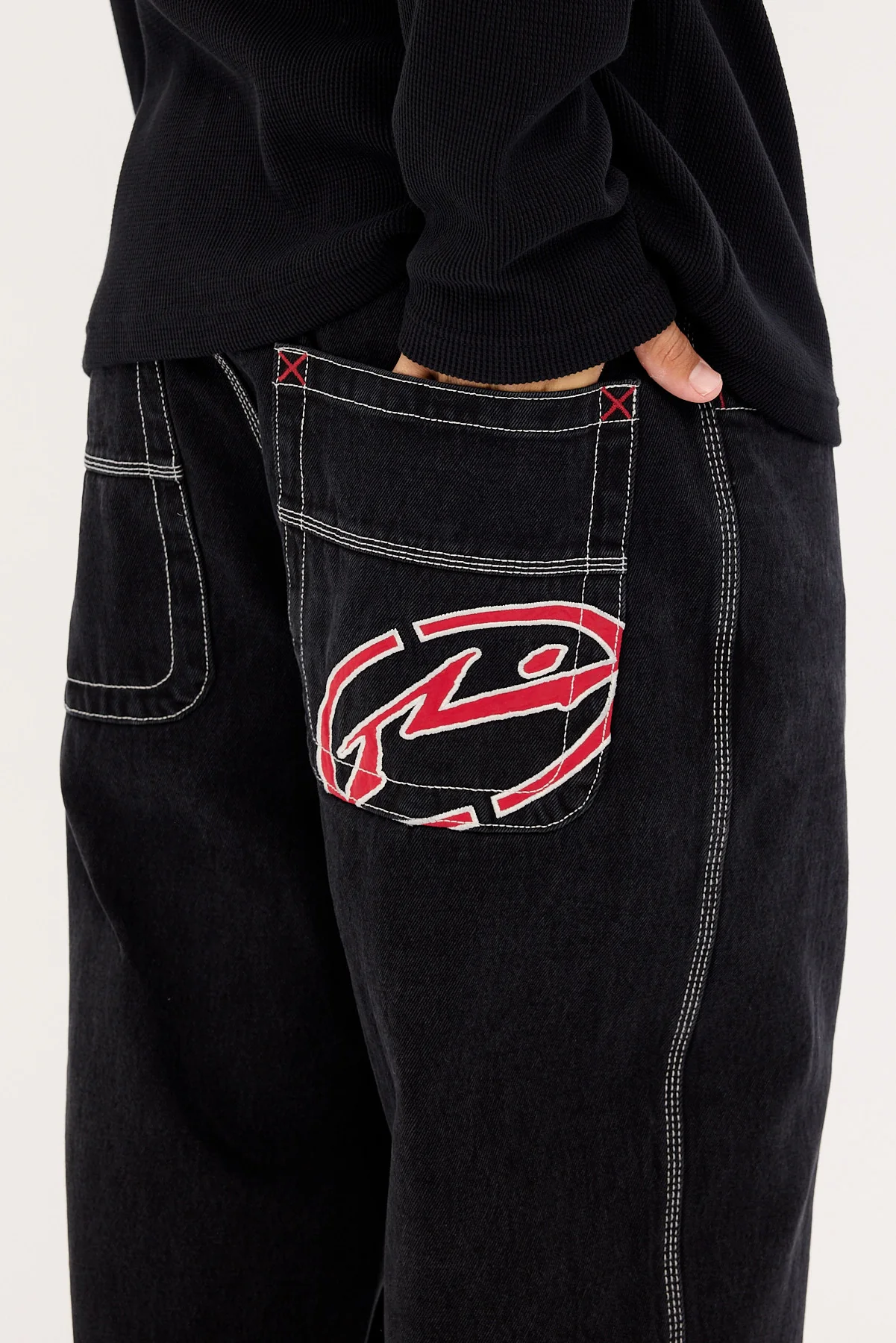 Rusty Turbo Baggy Jean Black Out Denim - Image 6