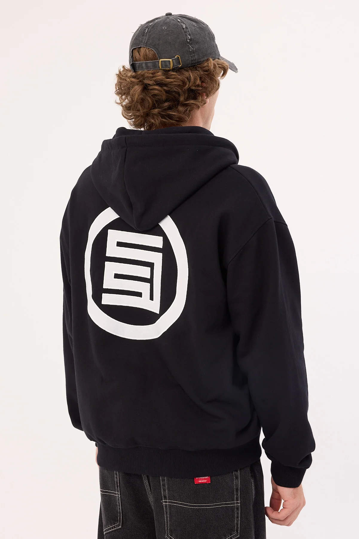 Sdouble Applique Zip Thru Hood Black - Image 5