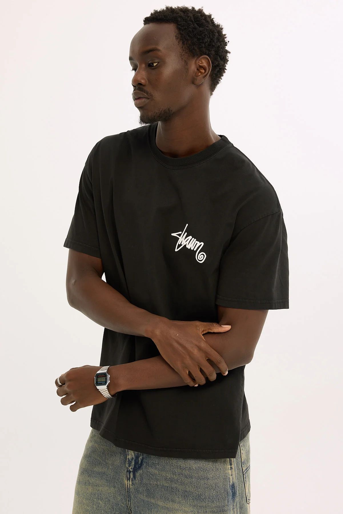 Sdouble This Thing Dot Tee Washed Black - Image 5
