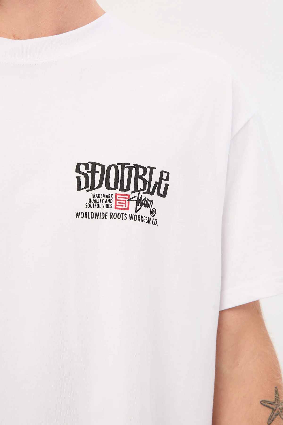Sdouble Workgear SS Tee White - Image 5